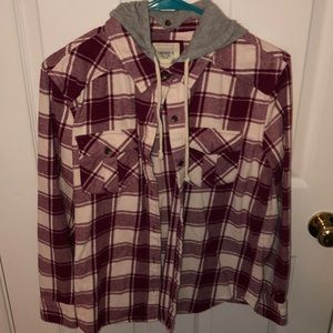 Super soft and comfy hooded button up